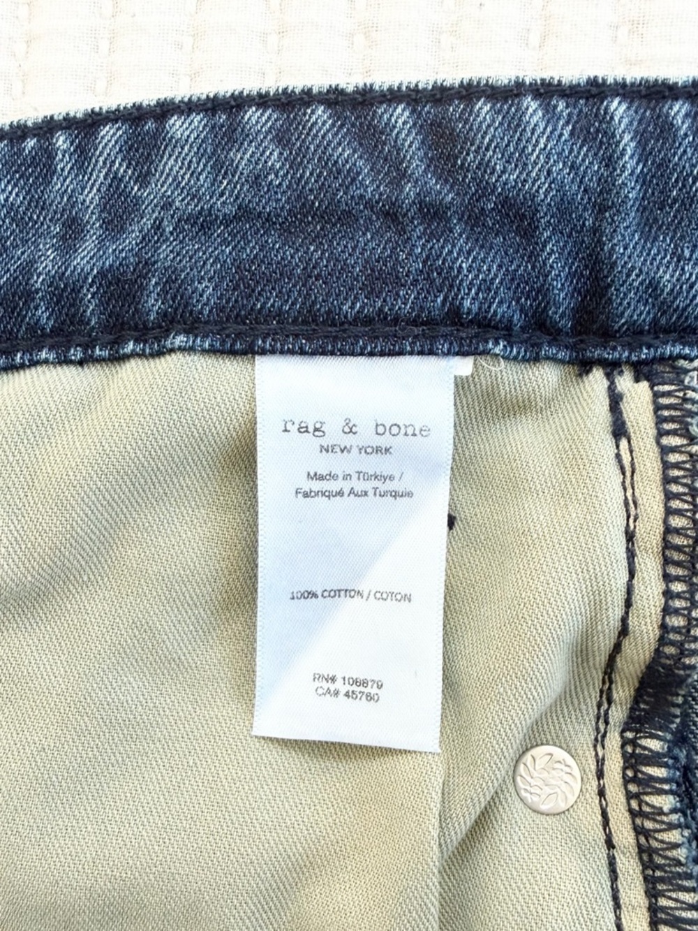 rag & bone Logan Mid Rise Wide Leg Jeans in Charlock NWT - Picture 9 of 12